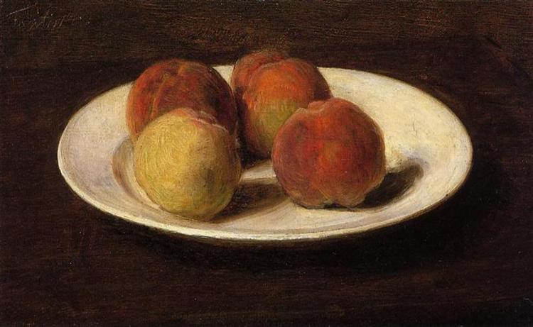 Still Life of Four Peaches, 1862 - Анри Фантен-Латур