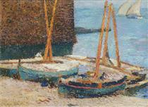 Boats in the Port of Collioure - Henri Martin