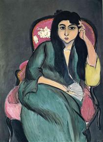Laurette in Green in a Pink Chair - Henri Matisse
