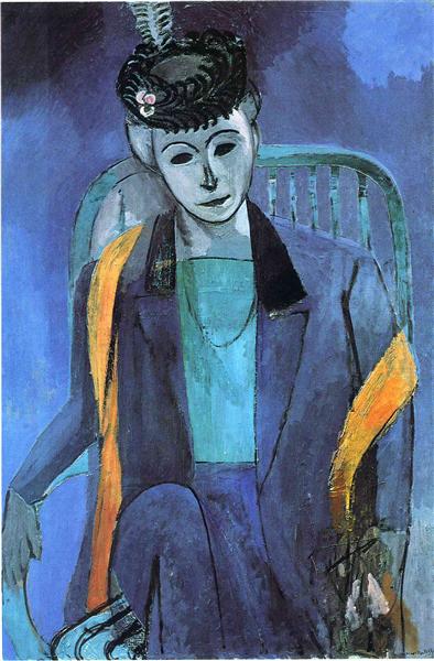 Portrait of Mme. Matisse, 1913 - 馬蒂斯