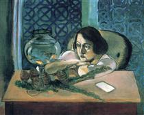 Woman Before a Fish Bowl - Henri Matisse