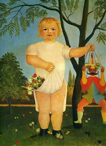 Child with a Puppet - Анрі Руссо