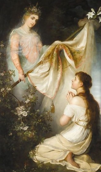 Joan of Arc Kneeling before Angel - Henryk Siemiradzki
