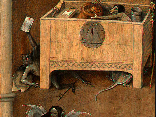 Death and the Miser (detail), c.1485 - 1490 - Hieronymus Bosch