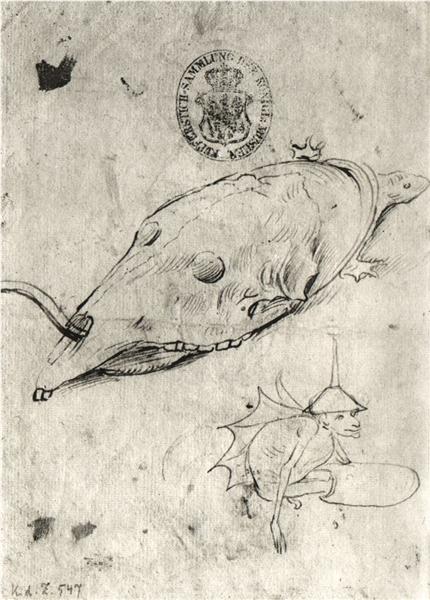 Turtle and a winged demon - Jérôme Bosch