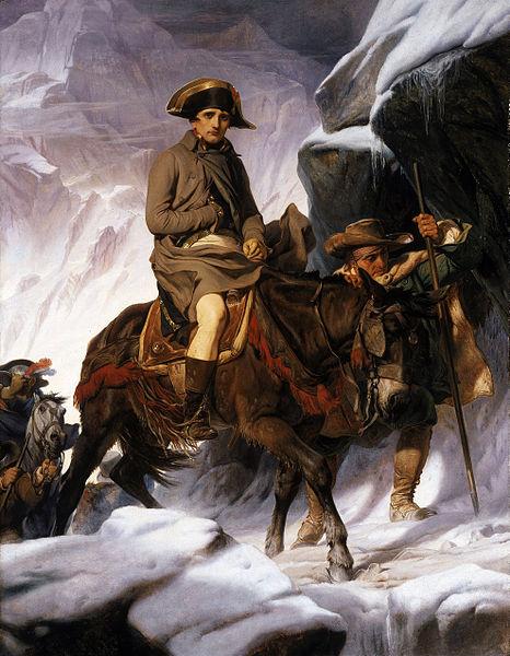 Bonaparte cruzando os Alpes, 1850 - Paul Delaroche