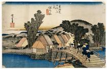Hodogaya, Shinkame Bashi, Station 5 - Hiroshige