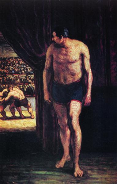 Fighters of circus - Honoré Daumier