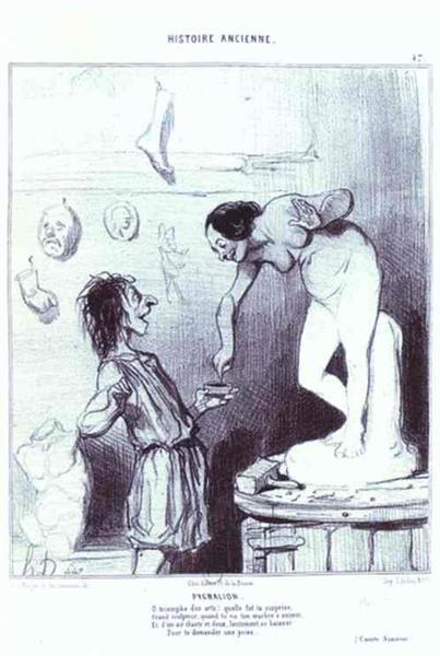 Pygmalion, 1842 - Honore Daumier