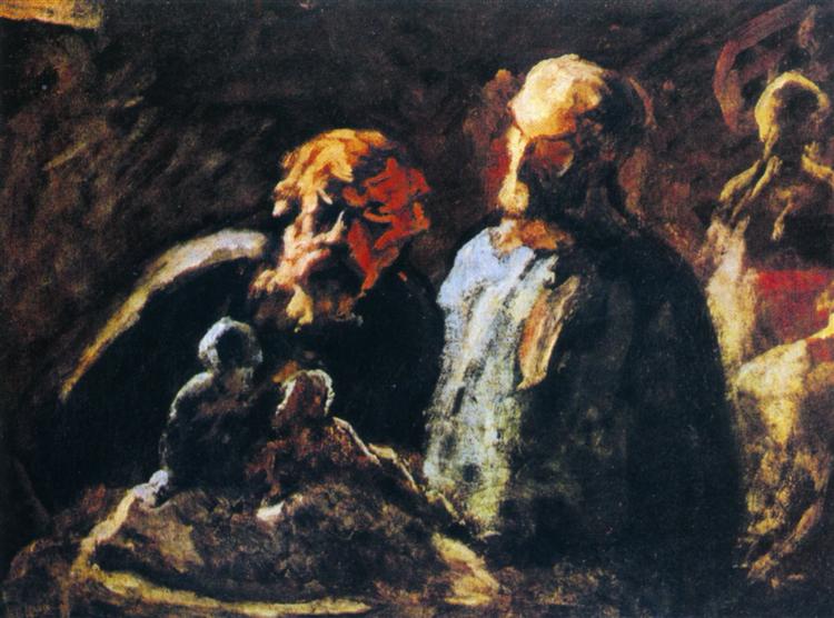 Two Sculptors, 1870 - 1873 - Оноре Дом'є