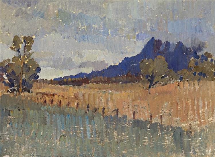 Northern Landccape (Flinders Ranges Landscape with Rain Approaching), 1930 - Horace Trenerry