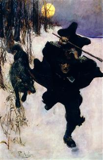 Once it Chased Dr. Wilkerson Into the Very Town Itself - Howard Pyle