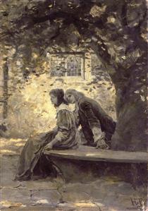 Two Lovers in a Garden - Говард Пайл