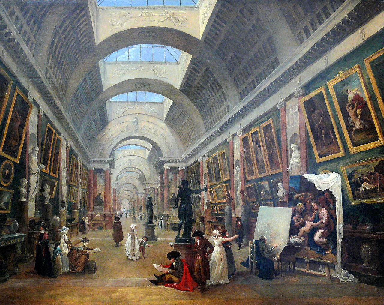 Projet d am nagement de  la Grande Galerie du  Louvre  1796 