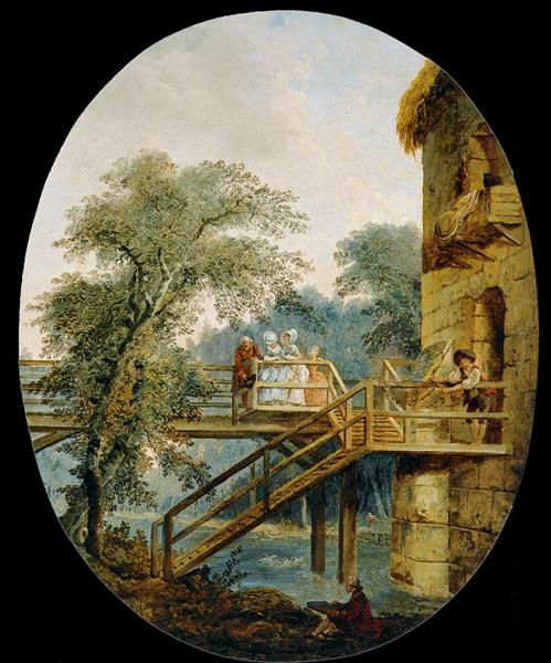 The Footbridge, 1775 - Юбер Робер