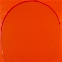 Poured Painting: Orange, Red, Orange - Ian Davenport