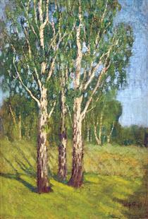 Landscape with Birches - Iгор Грабарь