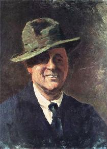 Self-Portrait in a Hat - Iгор Грабарь