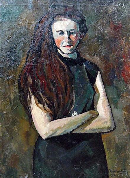 Портрет писательницы Emma Ribarik, 1920 - Илья Машков