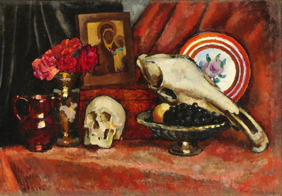 Still Life with Skull, c.1910 - Ilja Iwanowitsch Maschkow