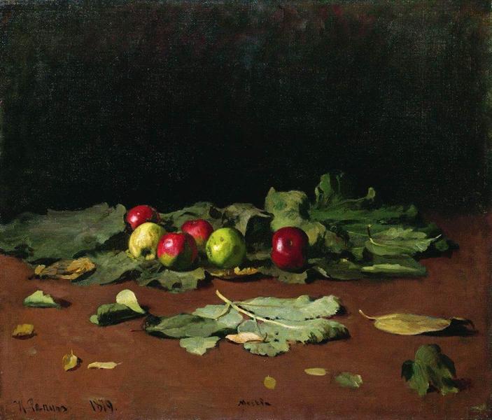 Яблоки и листья, 1879 - Илья Репин