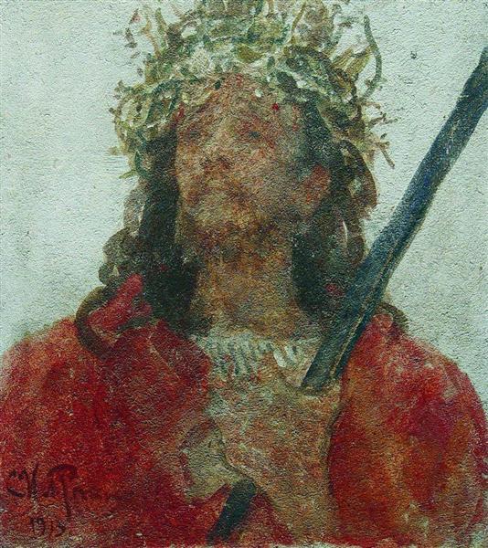 Jesus in a crown of thorns, 1913 - Ilia Répine