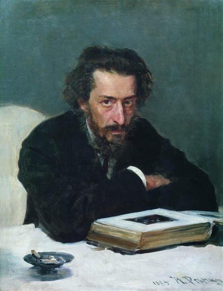 Portrait of composer and journalist Pavel Ivanovich Blaramberg, 1884 - Ilia Répine