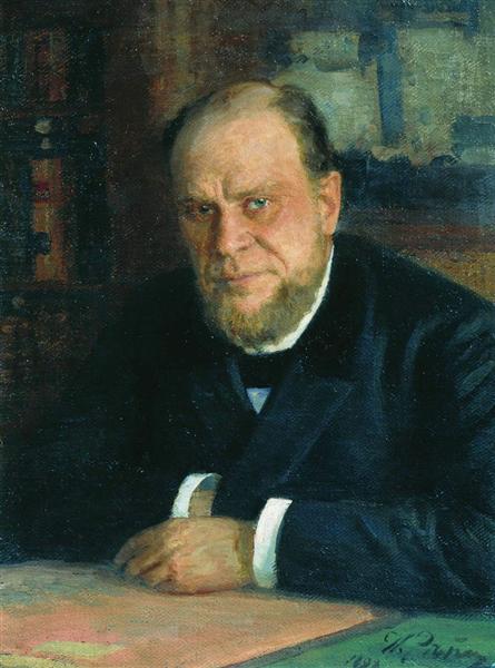 Portrait of lawyer Anatoly Fyodorovichm Koni, 1898 - 列賓