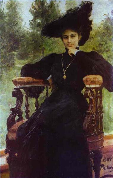 Portrait of Maria Andreeva, 1905 - 列賓