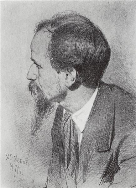 Portrait of P.P. Chistyakov, 1870 - 列賓