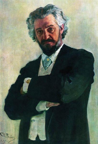 Portrait of the Cello Player Alexander Verzhbilovich, 1895 - 列賓