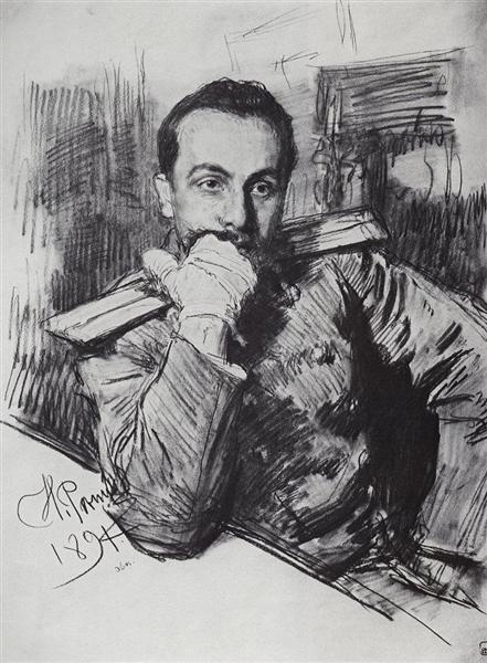 Portrait of V.A. Zhirkevich, 1891 - 列賓
