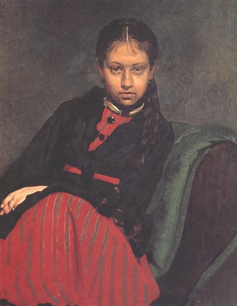 Portrait of Vera Shevtsova, 1869 - Ілля Рєпін