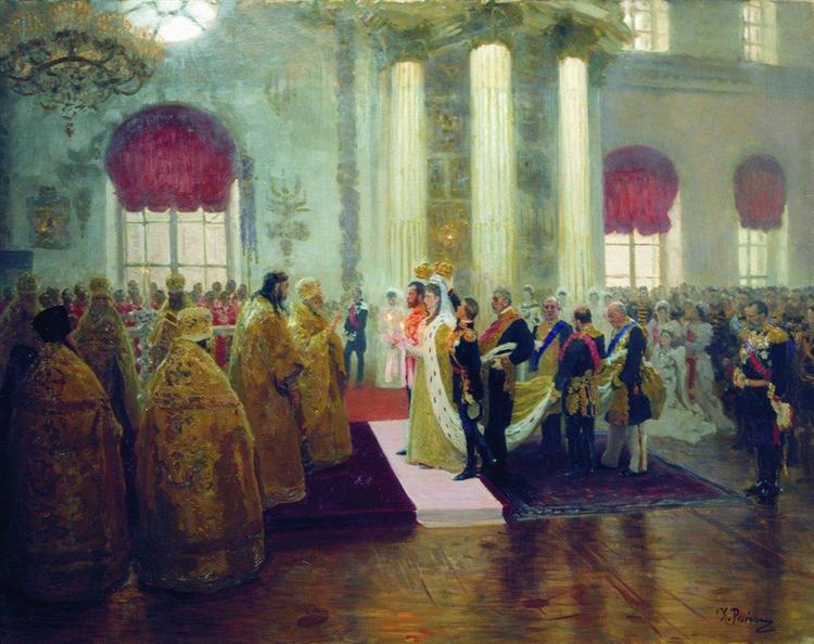 Венчание Николая II и великой княжны Александры Федоровны, 1894 - Илья Репин