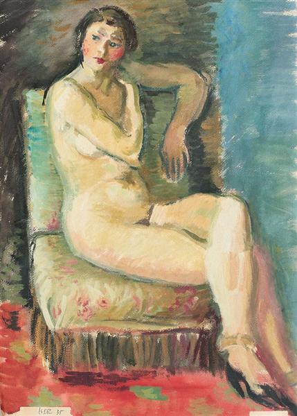 Nude on the Chair, 1935 - Иосиф Исер