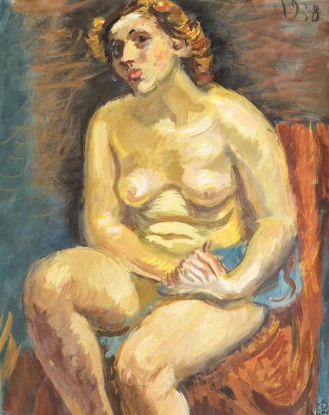 Nude on the Chair, 1938 - Иосиф Исер