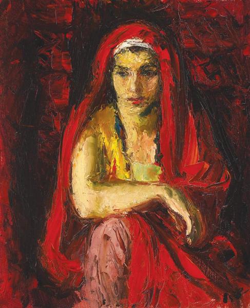 The Red Shawl - Иосиф Исер