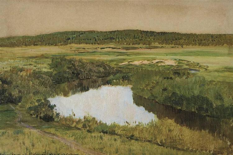 At twilight. River Istra., 1885 - 艾萨克·伊里奇·列维坦