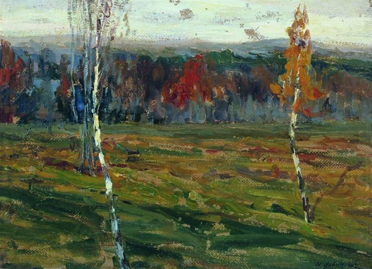 Autumn. Birches., 1899 - Isaak Iljitsch Lewitan