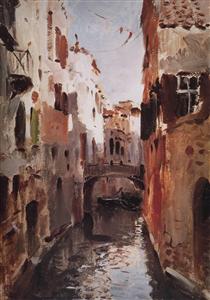 Canal in Venice - 艾萨克·伊里奇·列维坦