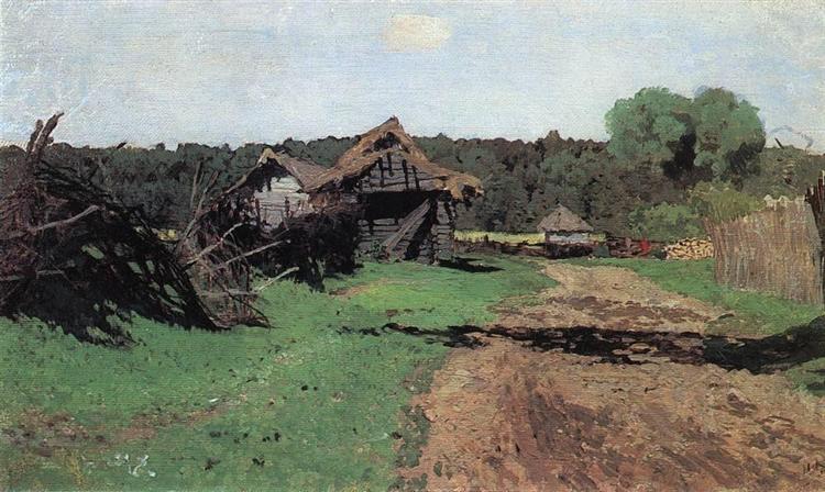 Entrance to the village, 1884 - Isaac Levitan