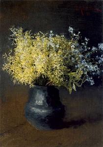 Forest violets and forget-me-nots - Isaac Levitan