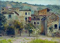 In the Vicinity of Bordiguera, in the North of Italy - Isaak Levitán