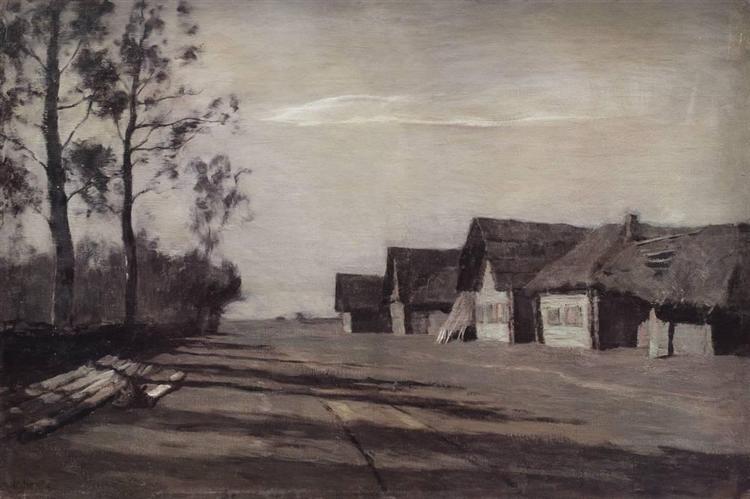 Moonlit Night. A Village, 1897 - 艾萨克·伊里奇·列维坦