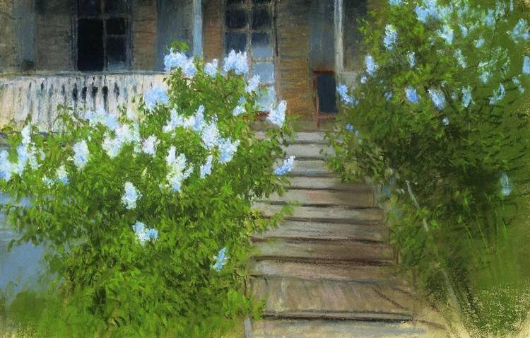 Spring. White lilacs., c.1895 - Isaac Levitan