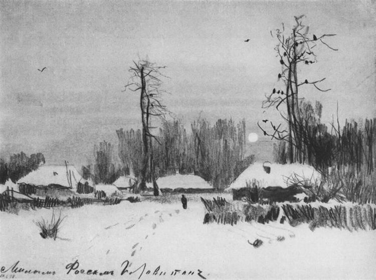 Village. Winter., 1888 - Isaak Iljitsch Lewitan