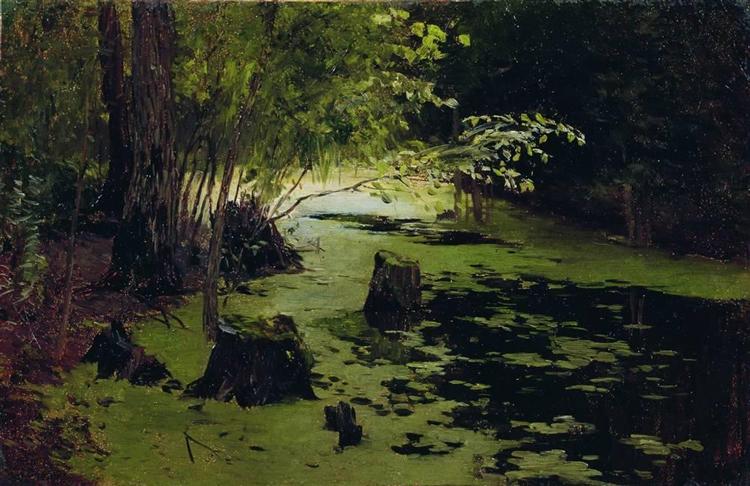 Water margin (A pond), c.1898 - Isaak Levitán