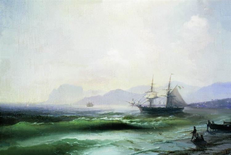 Agitated sea, 1877 - Iwan Konstantinowitsch Aiwasowski