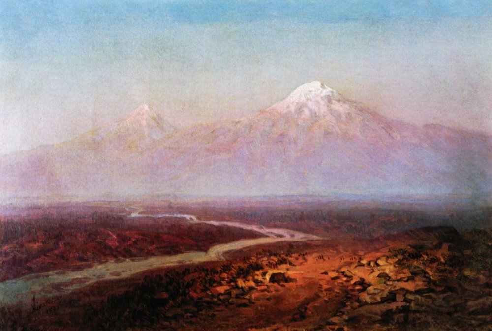 Araks River and Ararat, 1875 - Ivan Aivazovsky - WikiArt.org