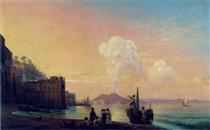 Baía de Nápoles - Ivan Konstantinovich Aivazovskii